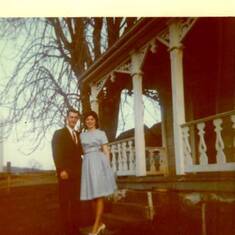 Mom & Dad at Grandmas house on the farm 1964