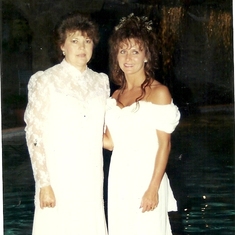 Me and my Momma...my wedding day in Florida 1995