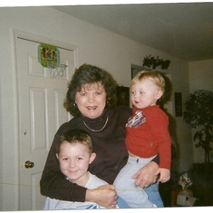 My mom with her grandson's, Steven and Rylan