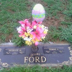 I placed flowers on Mom & Dad's grave site for Easter. 4-15-2014.   I Miss You Terribly!! :'(