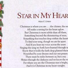 "Star In My Heart"    That's What You Are Mom, My Christmas Star in My Heart Alwayz!!  Your Love Shinez Bright! I Love You & Miss You So, Especially This Christmas!