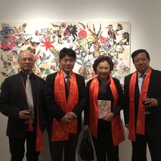At the reception of Happy Chinese New Year Art Exhibition