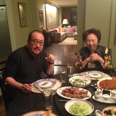 Many delicious dinners at Shirley's New York home