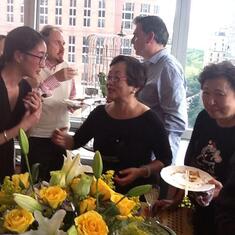 Dinner party at the Tian's residence, celebrating Guanqyun Yu's debut in Il Trovatore at the Metropolitan Opera,