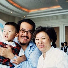 with Tan Dun's son, Ian in Shanghai