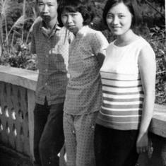 Peter, Edith, and a childhood friend Man Wen
