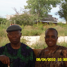 Dad and mum at Etosha National Park Namibia