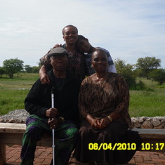 with grandpa at Anderson's campin Namibia in 2010