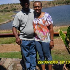Ochi and Dad at Oanob dam