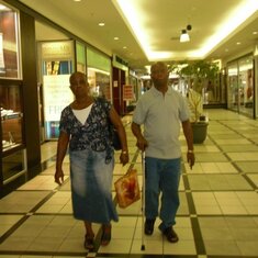 Dad and mum Mallin at Maerua Mall Windhoek