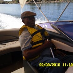 Dad Boat ride at Oanob dam