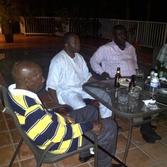 Papa, Okey and Friends at Chi's House in Jacks Hill, Jamaica