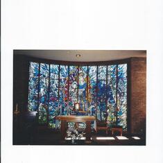 This is a picture of a Window in the Chapel at Badby Convent.