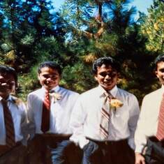 From left Gus, Greg, Hailey, Soai .
1990