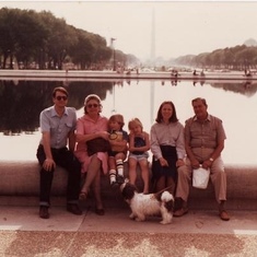 Ralph, Emma, Alan, Karen, Sonia, Arturo & Bessie on the Washington Mall, 1981.