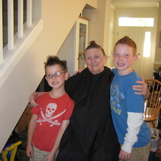 One thing I always admired about Mom was her ability to laugh at herself.  She was game for almost anything, and posing with mohawks with the boys was just another day at the park.
