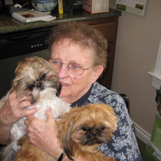 Mom with Kibbles and Bits at Latah Cottages