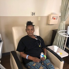 Her first day of chemo 2020