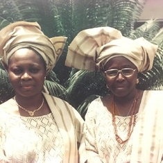 Mum and Olufunke at Tope & Mope’s wedding (1999)