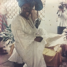 Joyful Mother - at Tope’s traditional wedding (1999)