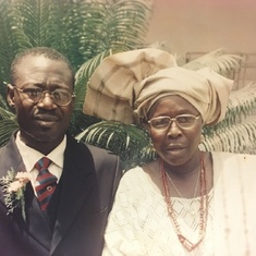 Mum and Tope at his wedding (1999)