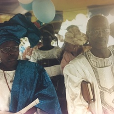 Mum and Dad at Tope’s traditional wedding (1999)