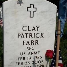Clay's Arlington Headstone.