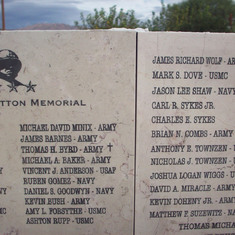 Jamie is on General Patton's Memorial Wall at Chiriaco Summit, CA a WWII tank tranining site. 