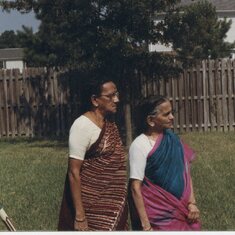 Kunju Chithi and Amma in Yorktown Virginia