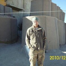 At one of the many places they stayed during their deployment .