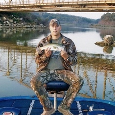 At Texoma Lake 2007 . You got our first keeper fish that day .