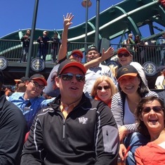 Stacey with her Dermira friends at Giants game June 2015
