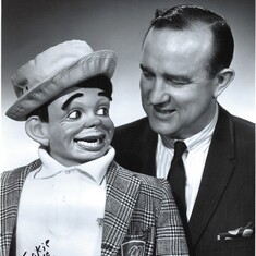 Dad with Tex.  A great performer. Dad learned ventriloquism so his sales meetings would be enjoyed!
