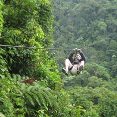 Stan zip-linning in Costa Rica Nov 2009