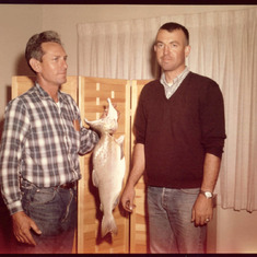 Stan & B.I.L. William P. Yeager. Gone fishing. Circa late sixties