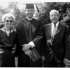 Stan's graduation from Cal Poly in 1959, - with Mom & Dan
