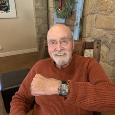 Dad loved watches…here he is showing off a Christmas gift.