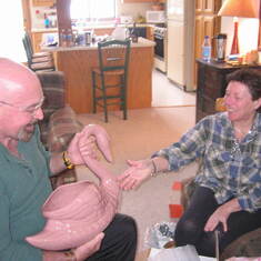 Christmas with the Pink Swan (a joke gift that made the rounds in our family on the holidays)