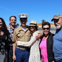 The Family at Jacob’s Marine Boot Camp Graduation.