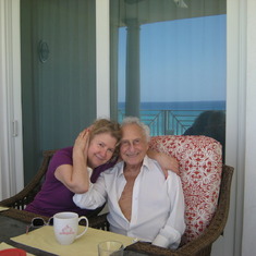Stan and daughter Robin in the Cayman Islands, 2011