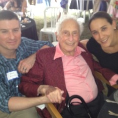 My husband Dave and I celebrating with grandpa August 2012.