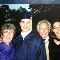 Noah's high school graduation, 1997.  Iris, Noah, Stan and Natasha.
