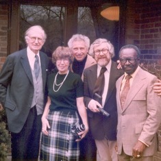 Sir Nevill Mott, Iris, Stan, Professor William Paul and Max Powell in Bloomfield Hills, 1978