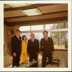 Stan with Momoko Ito and former Japanese Prime Minister Kakuei Tanaka and Congressman Ichiro Ozawa