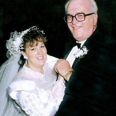 Steff and Dad on her wedding day