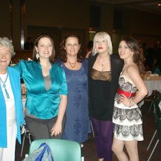 2010 - Melanie's graduation. Grandma Tomi, Rhiann, Mom, Steph, Mel.