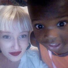 2012 - Video chatting with Steph and her neighbour's son in Haiti.