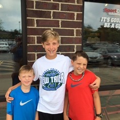 The Els boys and cousin Robby after a fresh haircut.