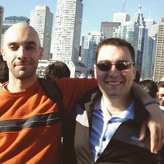 Stephane and brother Alex in Toronto.