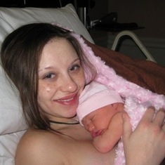 Mommy with her baby Kayla just born.